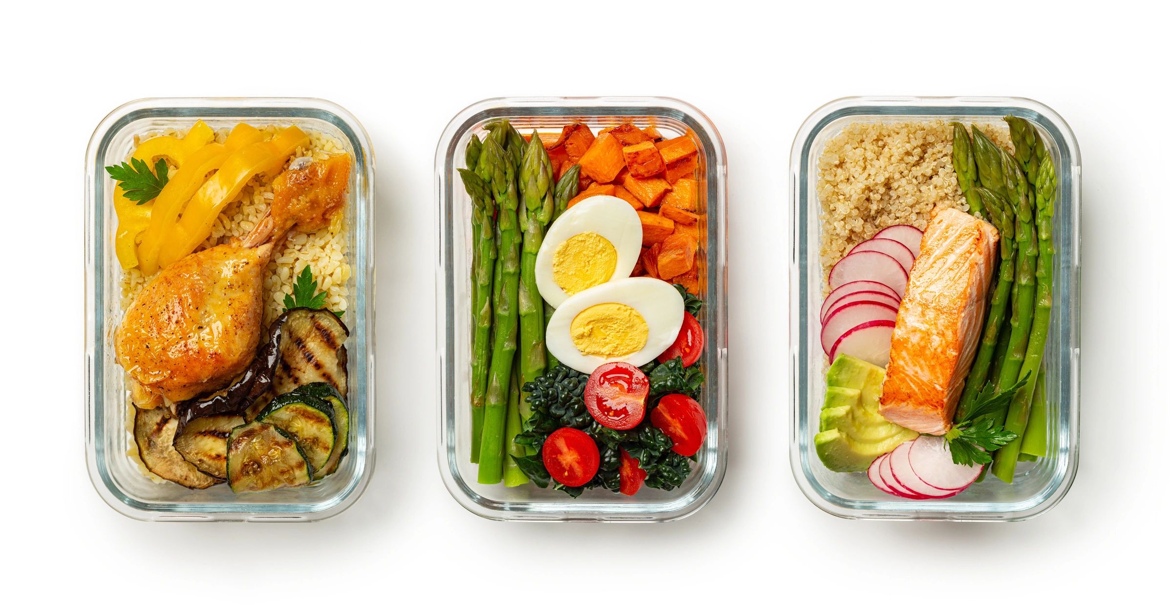 High protein chicken meal with grains and vegetables